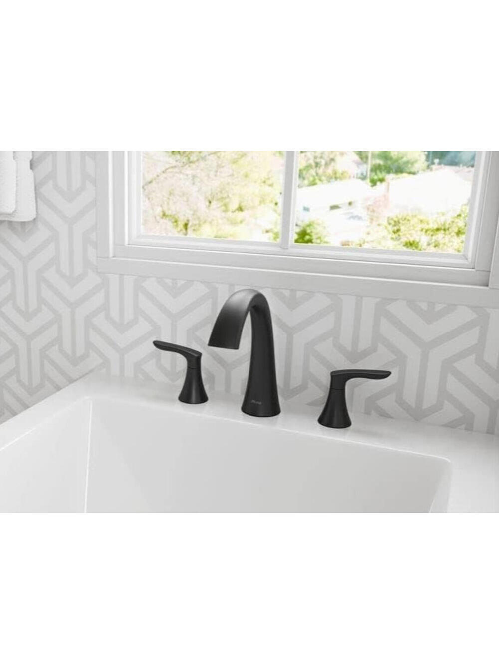 Pfister Weller Roman Bathtub Faucet 2 Handle, 3 Hole Matte Black Finish RT65WRB